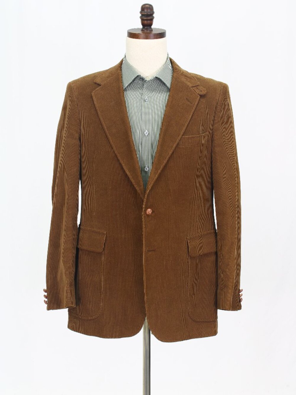 Vintage 1980s 42L Brown Blazer Sport Coat Jacket 2-Button Solid W630